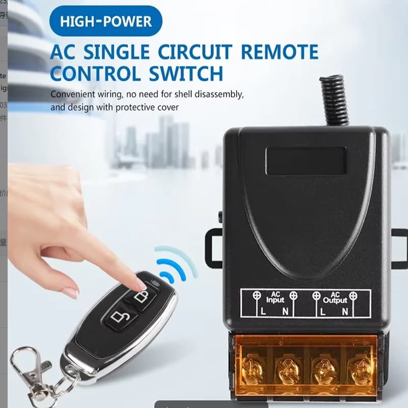 Controller ad alta potenza per apparecchi elettrici 220V Telecomando wireless 433 MHz Porta avvolgibile per garage