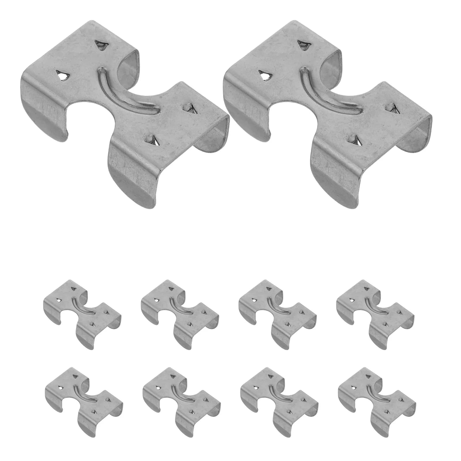 10Pcs Heavy Duty Double Rope Clamps Stainless Steel Metal Clips for 10-12Mm Wire Rope Secure Fixing in Marine and Construction