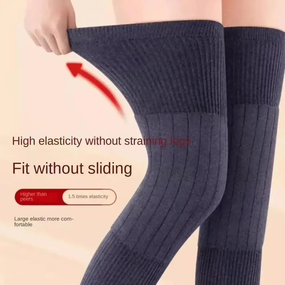 1 paio di lana spessa e calda ginocchiera protezione per le gambe protezione per le ginocchia in cashmere antivento scaldamuscoli resistenti al freddo donna uomo ginocchiera maniche per le gambe
