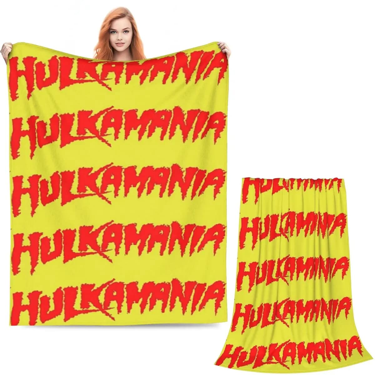 Hulk Hogan Hulkamania Blanket Soft Warm Flannel Throw Blanket Plush for Bed Living room Picnic Travel Home Couch