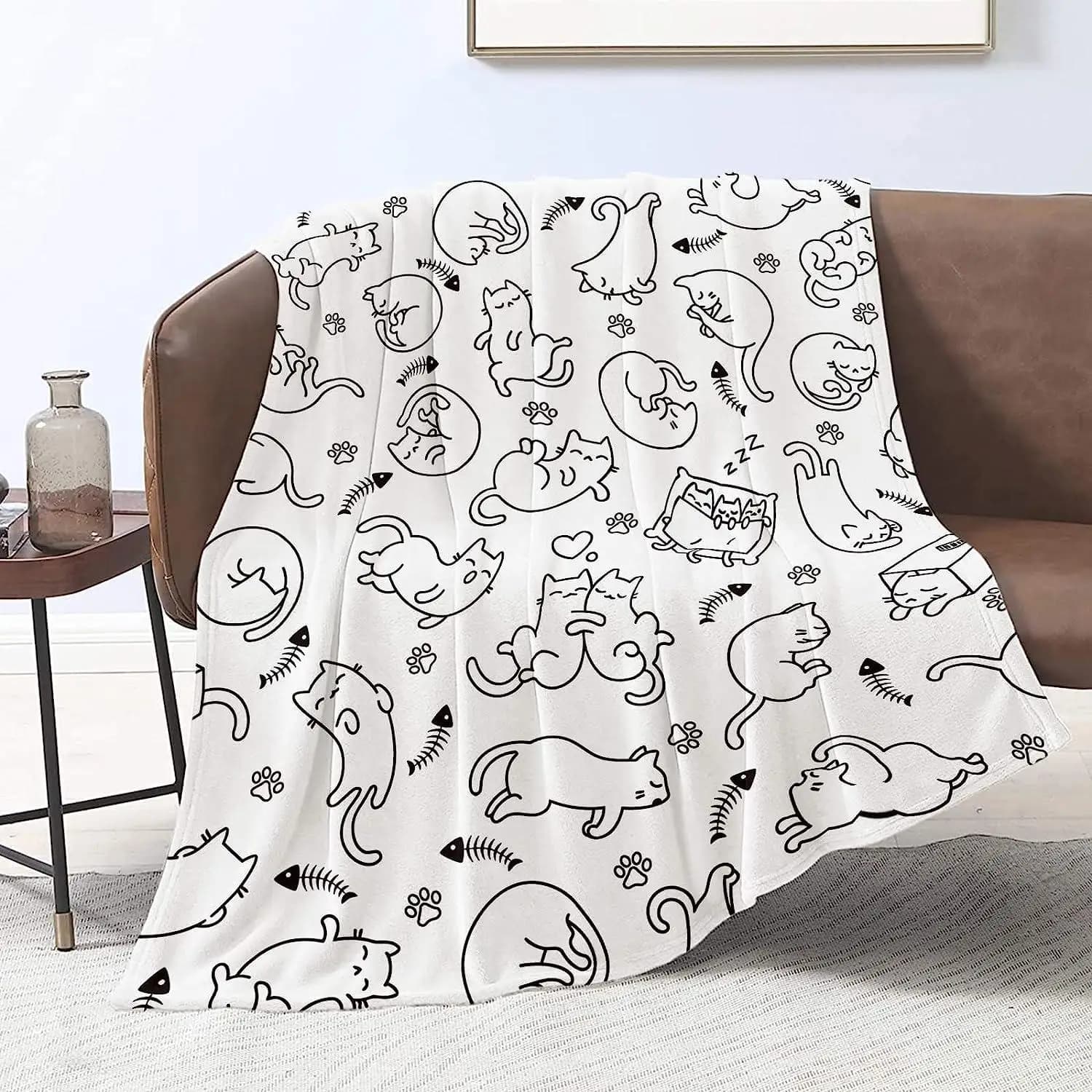 Messaggio di benedizione inglese poliestere stampato digitale Camera da letto in velluto flanella morbida fodera per divano coperta Copridivano morbido in pile