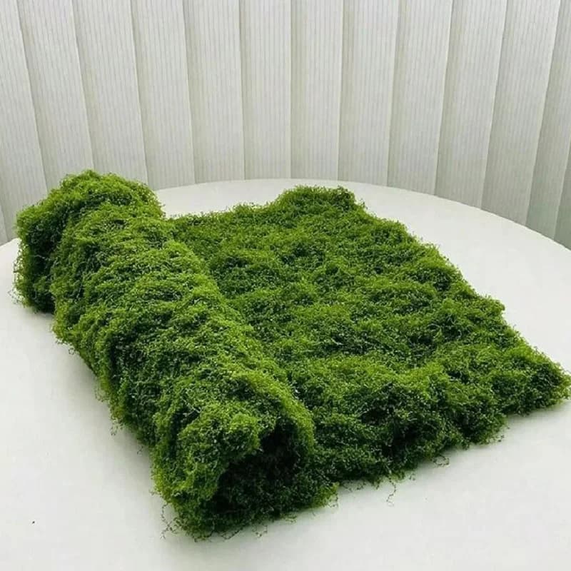 Artificial Musk 1x1M for DIY, Synthetic Grass, Preserved Musk Fin, Green Plants for Home Decoration, Garden, Landscape, Artificial Grass