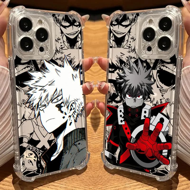 Katsukis My Heros Bakugos Academias- Phone Case Clear For iPhone 17 16 14 15 11 12 13 Pro Max 16E Plus 17Air Soft Silicone Cover