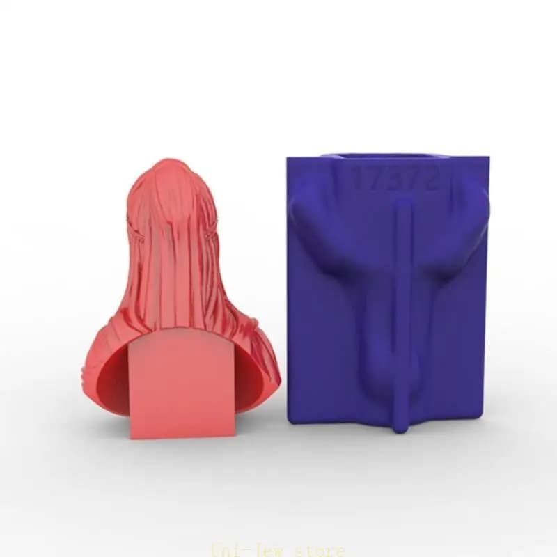 40 Bust Sculpture Candela UV Crystal epossidico stampo velato Lady Arte Resina Morbi fai da te stampo fai da te