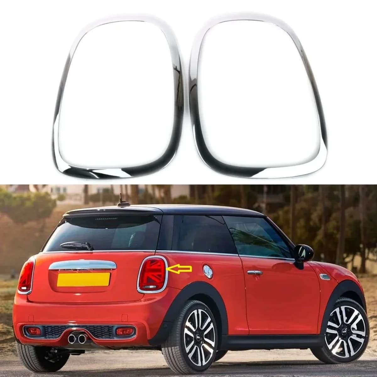 Fanale posteriore Trim Anello Lunetta Surround Copertura Luce posteriore Telaio cromato 51712285495 51712285496 Per Mini Per Cooper F55 F56 F57 2014+