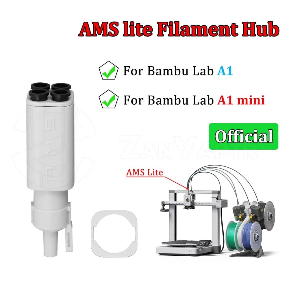 AMS Lite Filament Hub Per Bambu Lab A1/A1mini Componenti a cinque vie interruttore di consumo stampa multicolore Per parti della stampante 3D