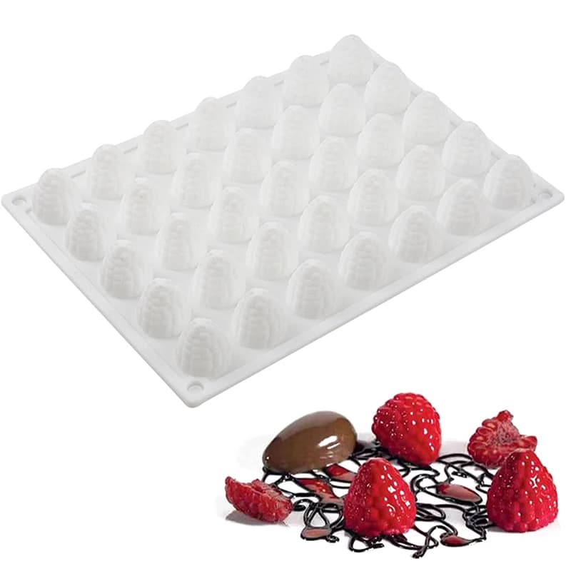 Nuovo Stampo in Silicone 3D a Forma di Frutto di Lamponi per Gelato, DIY, per Pudding, Cioccolato, Mousse, Decorazione Dolci, Teglia da Forno per Pasticceria