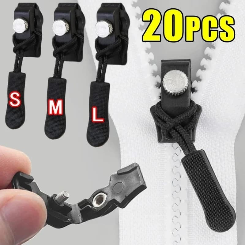 Universal Zipper Repair Kit Fast Instant Zipper Head Replacement Hinge Slider For Jacket Bags Free Sewing Coat