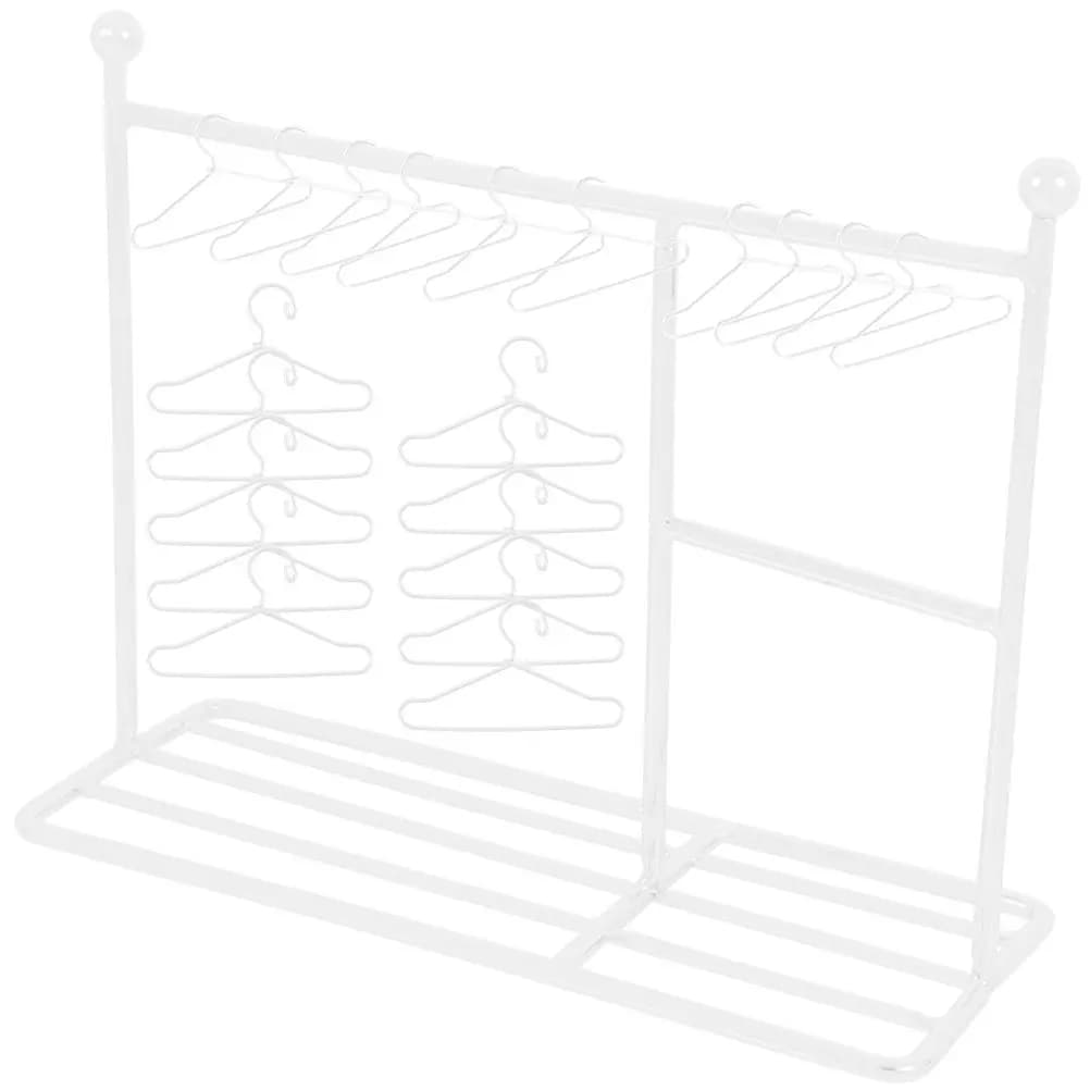 Set di 21 Mini Appendiabiti in Ferro con Superficie Liscia, Espositore per Vestiti, Piccolo Organizzatore per Amici