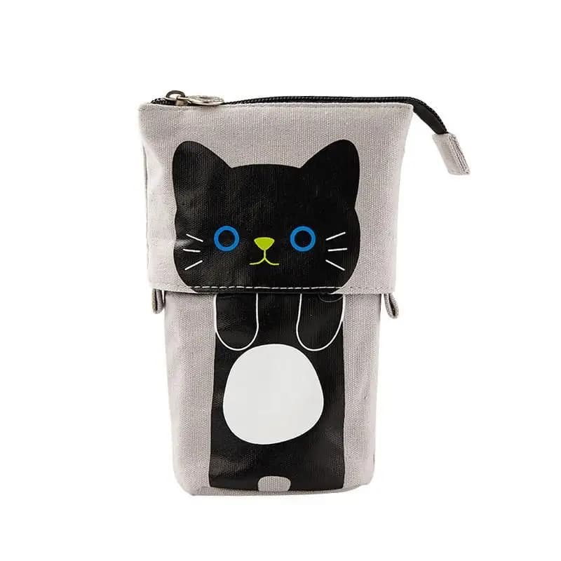 Retractable Pencil Case Kawaii DIY Printed Pen Case Large Capacity Pen Holder Stationery Storage Pencil Bag