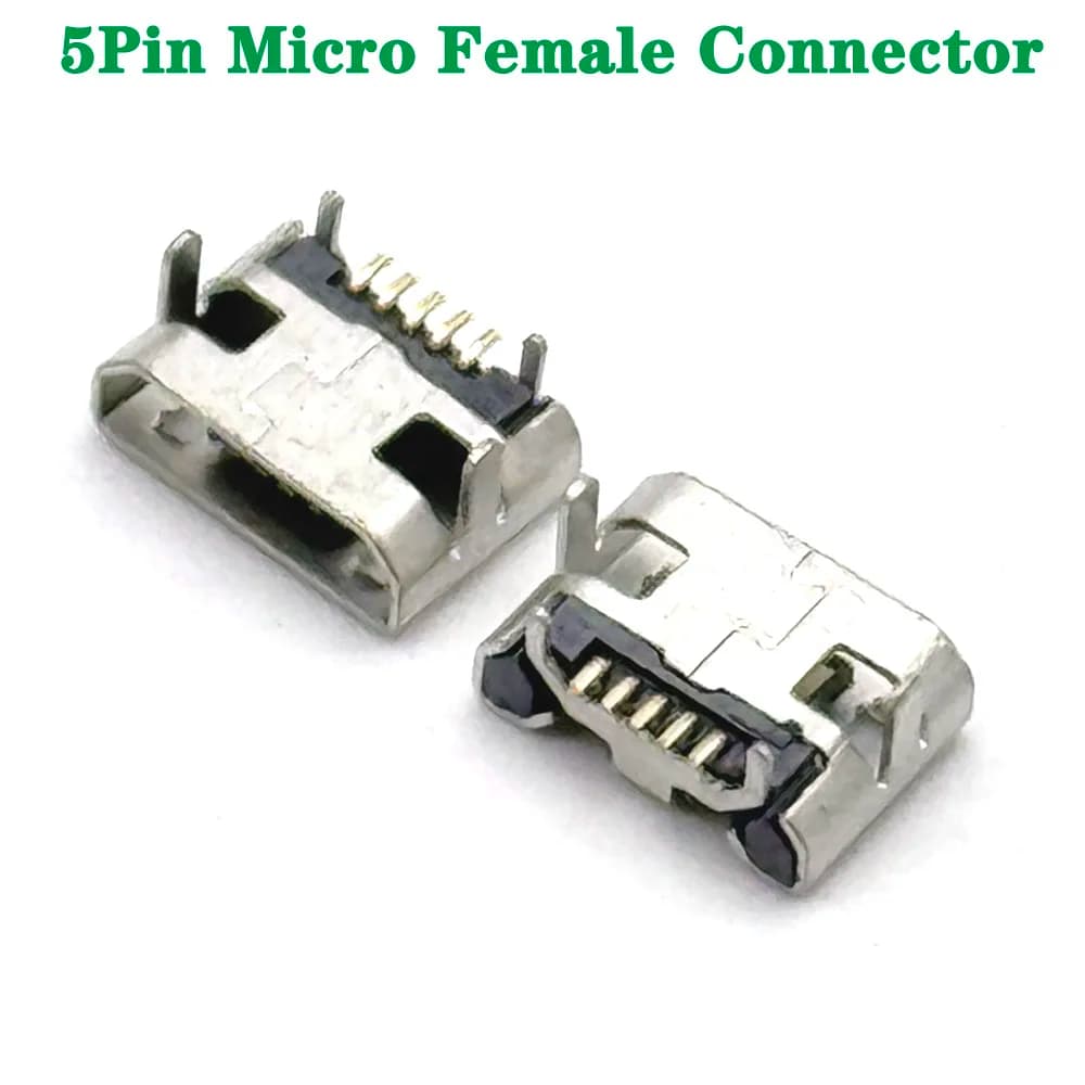 Micro USB 5 pin female connector jack plug to weld SMD SMT data charging socket Android phone USB repair adapter DIY