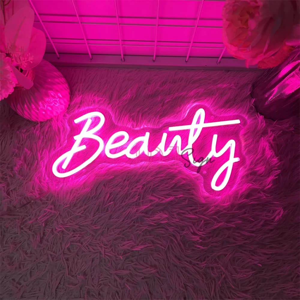 Insegne al neon a LED per salone di bellezza Luci al neon per stanza delle unghie USB Decorazione per camera da letto di bellezza Home Party Room Decorazione da parete per arte Insegna al neon