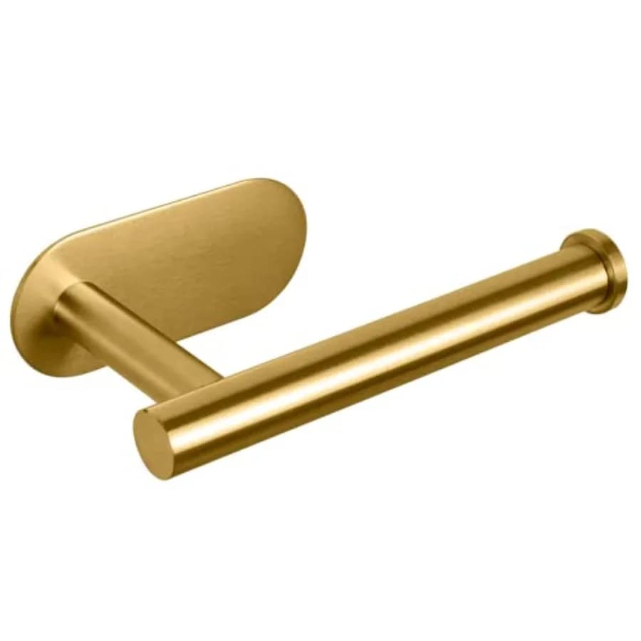 Self-Adhesive Stainless Steel Wall Mounted Toilet Paper Holder - Adhesive Mounting, No Drilling - Suitable for Bathroom, Kitche