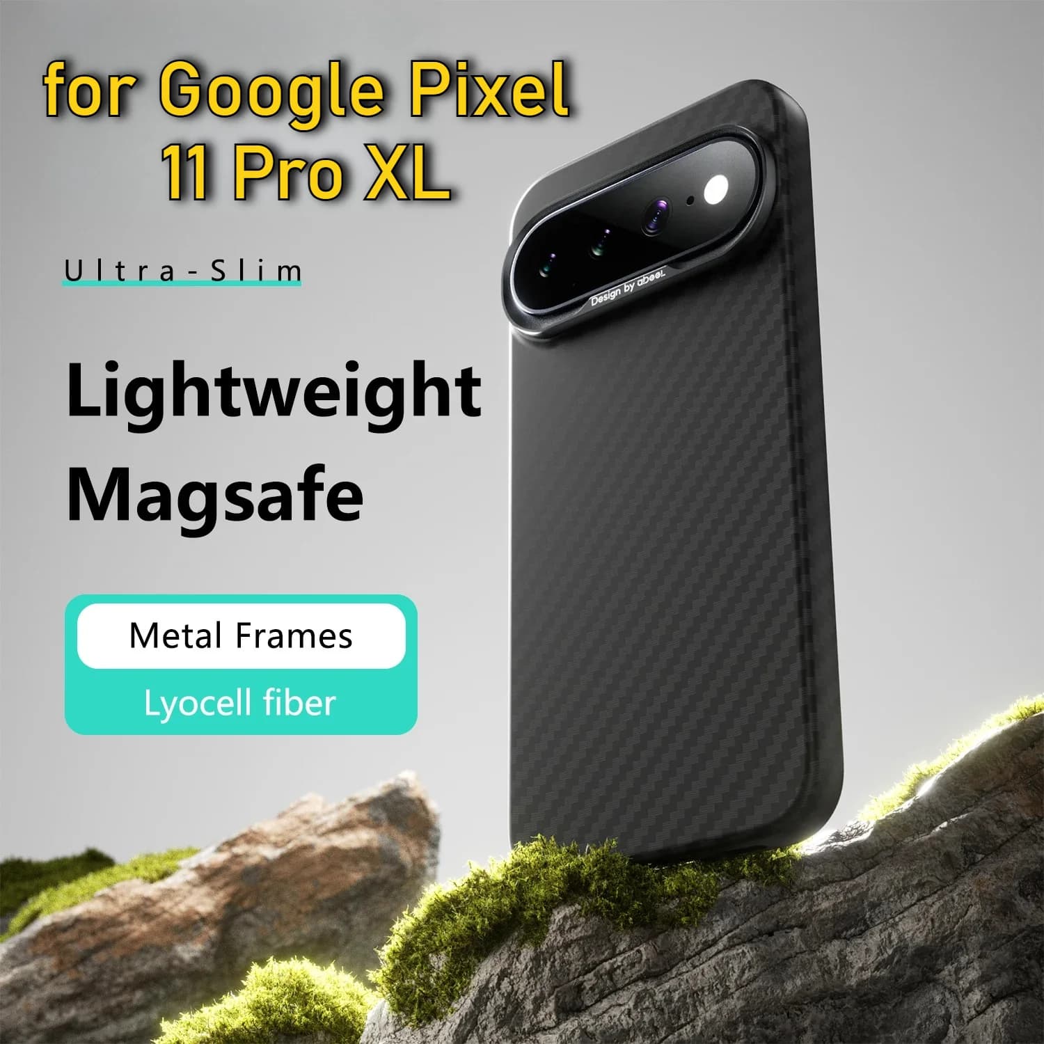 High Quality 3D Embossed Carbon Fiber Pattern Cases for Google Pixel 11 10 9 Pro XL A for Magsafe Skin-feel Anti-drop Back Cover