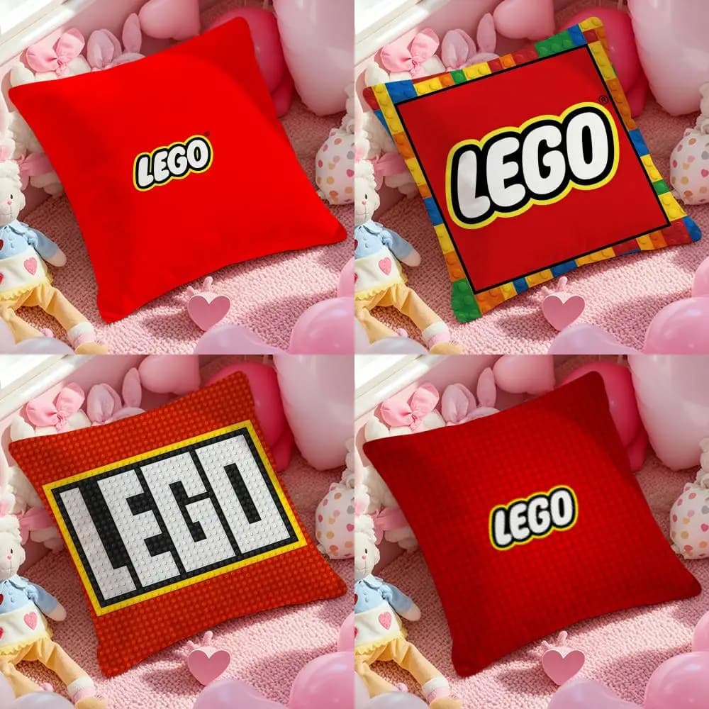Game Fashion L-LEGO-O Pillow pillow case Soft woven sweater Printed pillow sheet on two sides pillow case for warm winter sofa