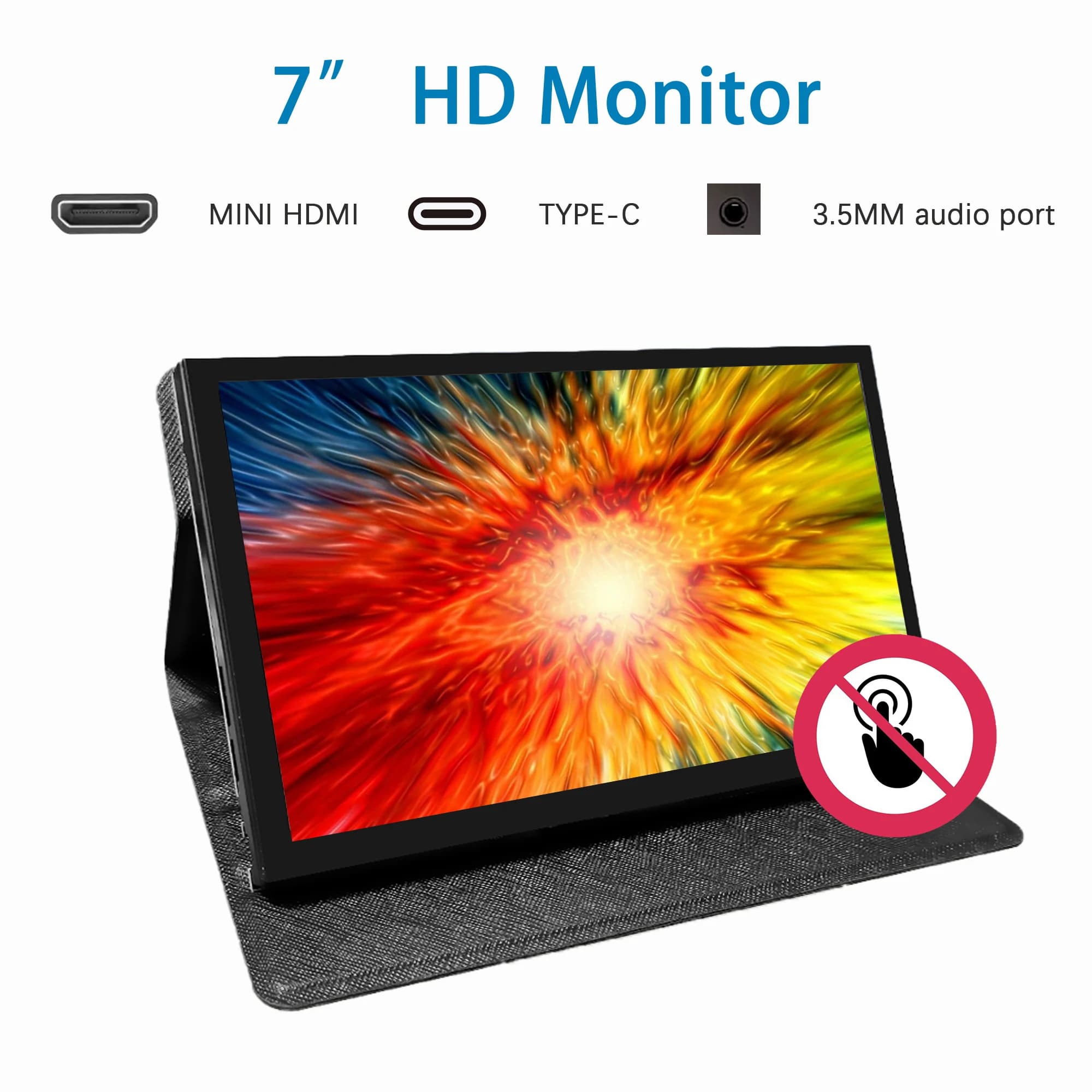 7 inch HDMI compatible display for Mini PC Raspberry Pi 3B/3B+/4B/4B+/ ZERO without touch screen 1024*600 high pixel IPS
