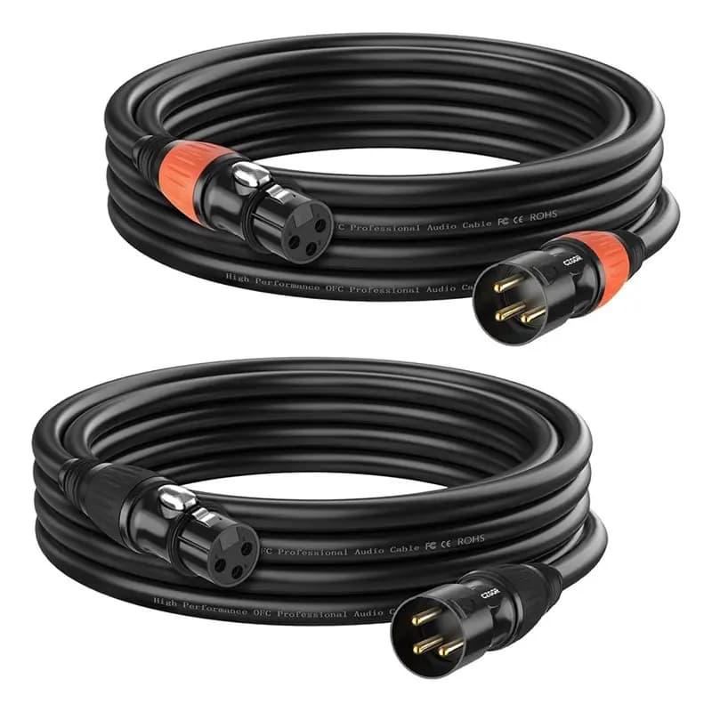 Cavo DMX512 Y43A a 3 Pin, XLR Maschio-Femmina Placcato Oro, Cavi Flessibili per Microfono, Luci da Palco, Mixer