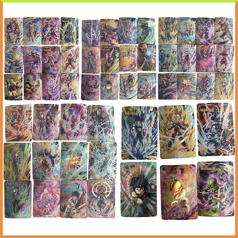 Anime Dragon Ball DIY ACG Frieza Bejita Majin Buu Torankusu giochi da tavolo carte da collezione Laser giocattoli per ragazzi regalo di compleanno