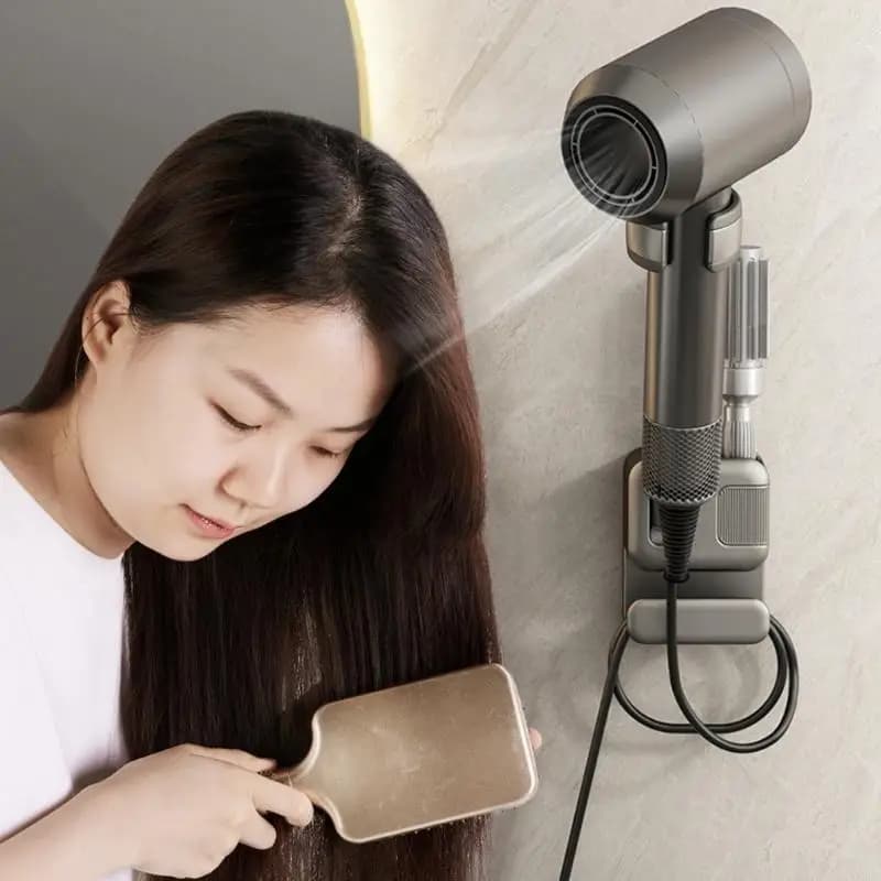 Support for home and living room wall hair dryer Support for hair plate Simple installation Rack
