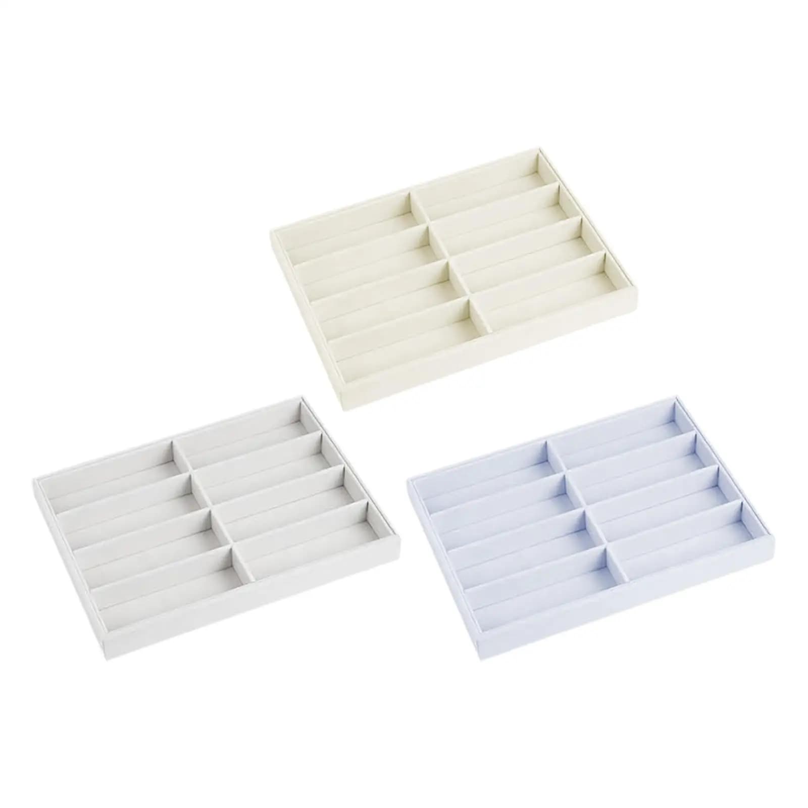 Sunglasses Organizer Tray Eyewear Holder 8 Grids Multifunctional Eyeglasses Storage Box Container for Home Apartment Dresser