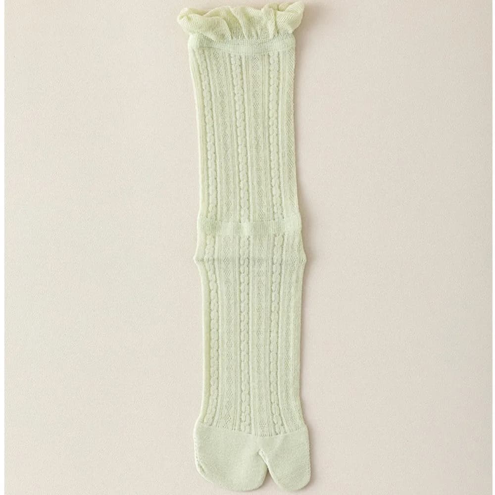 1 paio di calzini con punta divisa in cotone pettinato stile Harajuku, morbidi, traspiranti, sottili, calzini giapponesi Tabi Sox a due dita, calzini estivi da donna