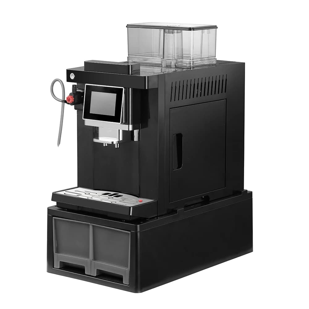 Macchina da Caffè Completamente Automatica per Uso Commerciale con Schermo Touch, 4 Lingue, per Latte, Cappuccino, Espresso e Acqua Calda