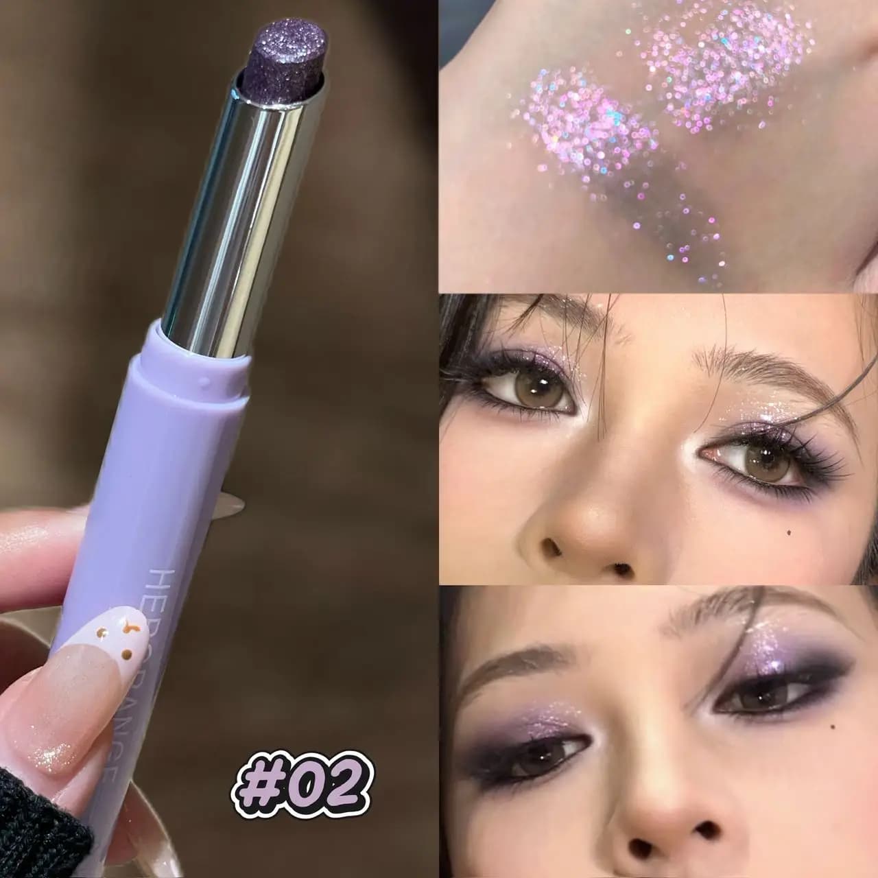 Herorange Shimmer Highlight Eyeshadow Pen Fine Shimmer Easy Blending Illuminante per occhi portatile a lunga durata