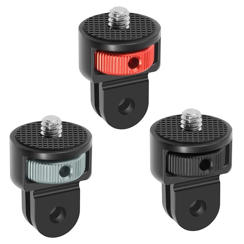 Adattatore mini treppiede rotante a 360 Vite da 1/4 di pollice Supporto di bloccaggio in alluminio CNC per GoPro12 11 POCKET 2 FIMI PALM 2 Insta360 X3 Osmo