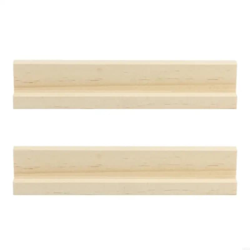 2 Pcs Wooden Dominoes Trays Racks Train Dominoes Trays DIY Dominoes Tiles Holders for Kid Adult Mahjong Player