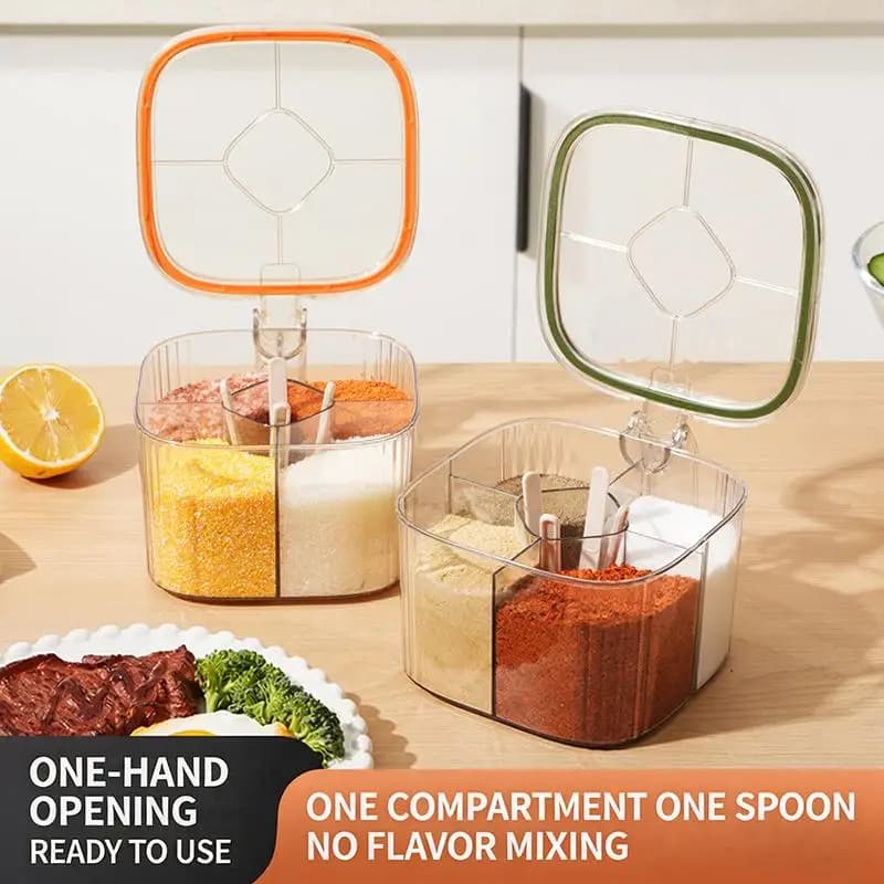 Contenitore per Spezie in Plastica, Organizzatore Creativo per Campeggio e Cucina, Set di Accessori da Cucina