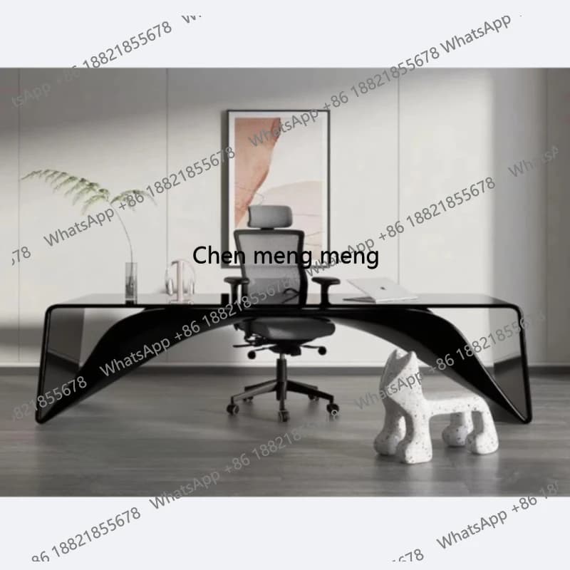 Scrivania da Gaming Deluxe di Design con Forme Speciali 180 200 220 240 260 280 300, Tavolo per Computer da Ufficio, Tavoli Pieghevoli per Camera, Mobili