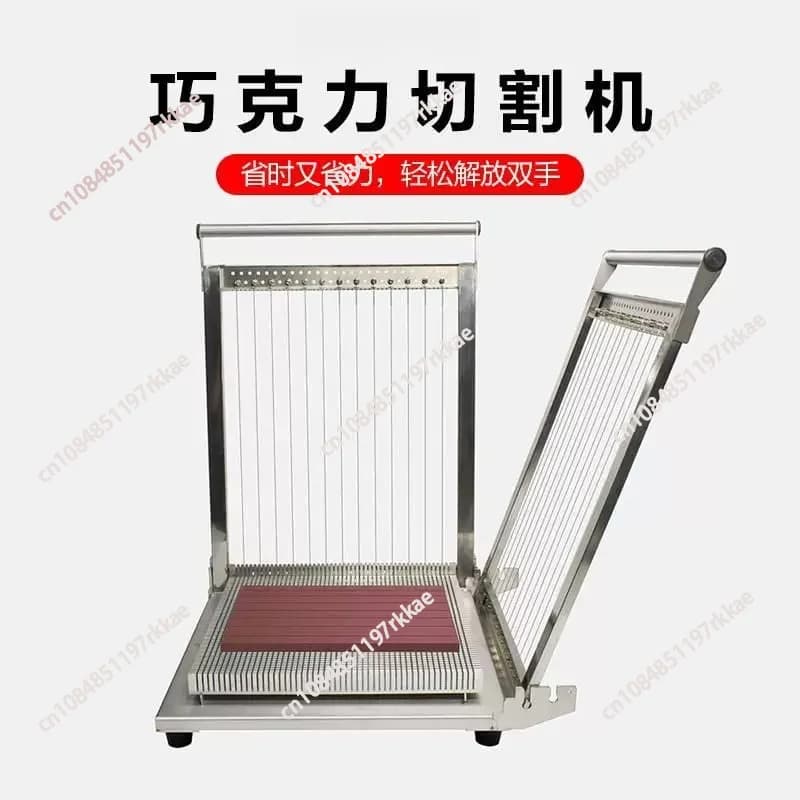 Affettatrice Manuale a Doppio Braccio per Cioccolato Grezzo, Taglierina in Acciaio Inossidabile per Barrette, Caramelle e Dessert, Taglio Multi-misura