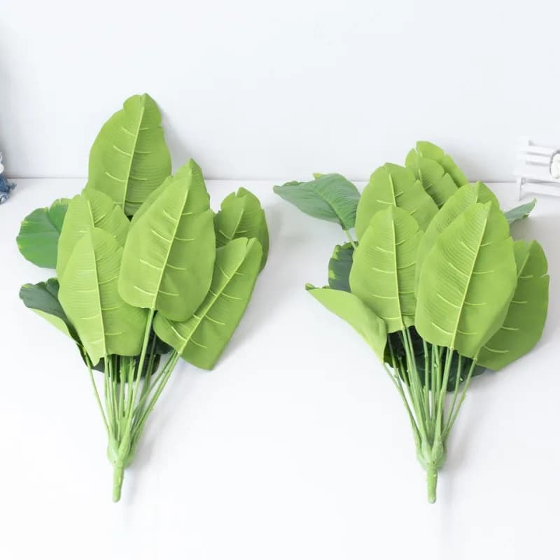 82 cm 18 heads Artificial plants Palm leaves Green Banana leaf House garden Living room Bedroom Balcony Decor Tropical Fin Plant