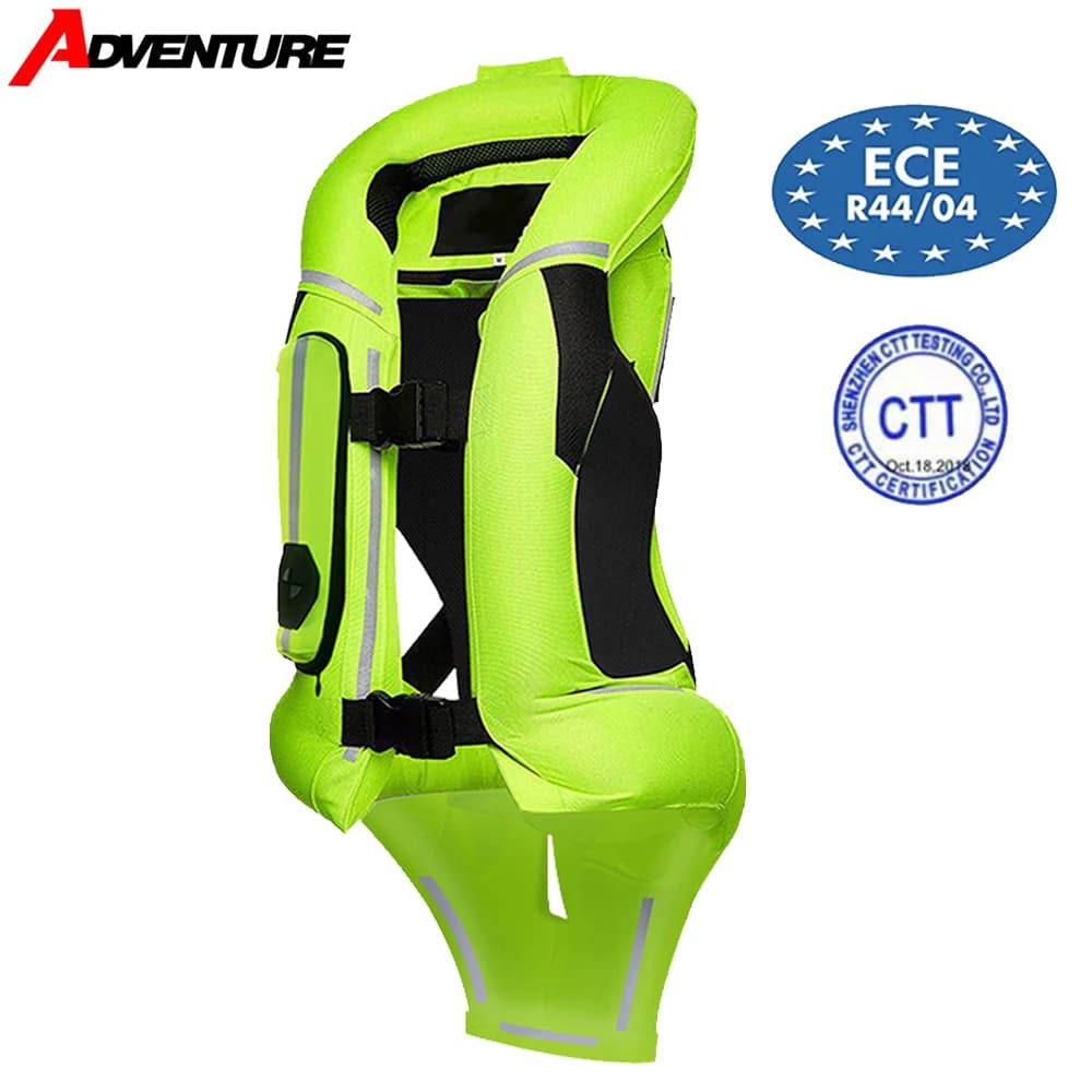 Gilet airbag per moto Giacca da moto Giubbotto di salvataggio di sicurezza Gilet airbag per moto Motocross Equitazione CE Gilet di sicurezza riflettente airbag