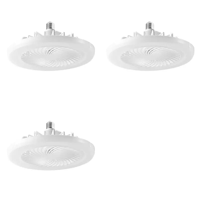 Ventilatore da Soffitto ABZL 3X con Luci, Lampadario E27 con Ventilatore Integrato e Telecomando, Tre Colori