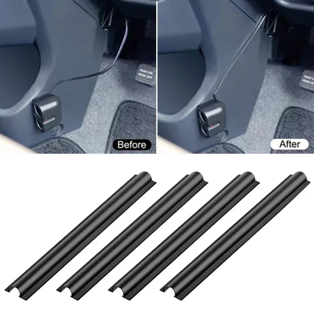 4/8Pcs Car Interior Cable Line Sleeve Hidden Protector Universal Wire Hidden Cover Clips Data Cable Organizer Clamp Accessories