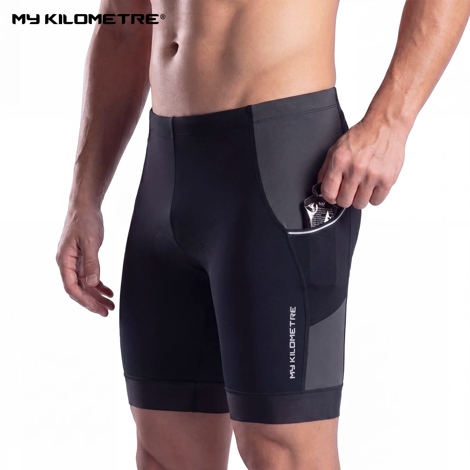 Professional men's triathlon shorts, cycling compression shorts, running, swimming, quick drying shorts MY KILOMETRE