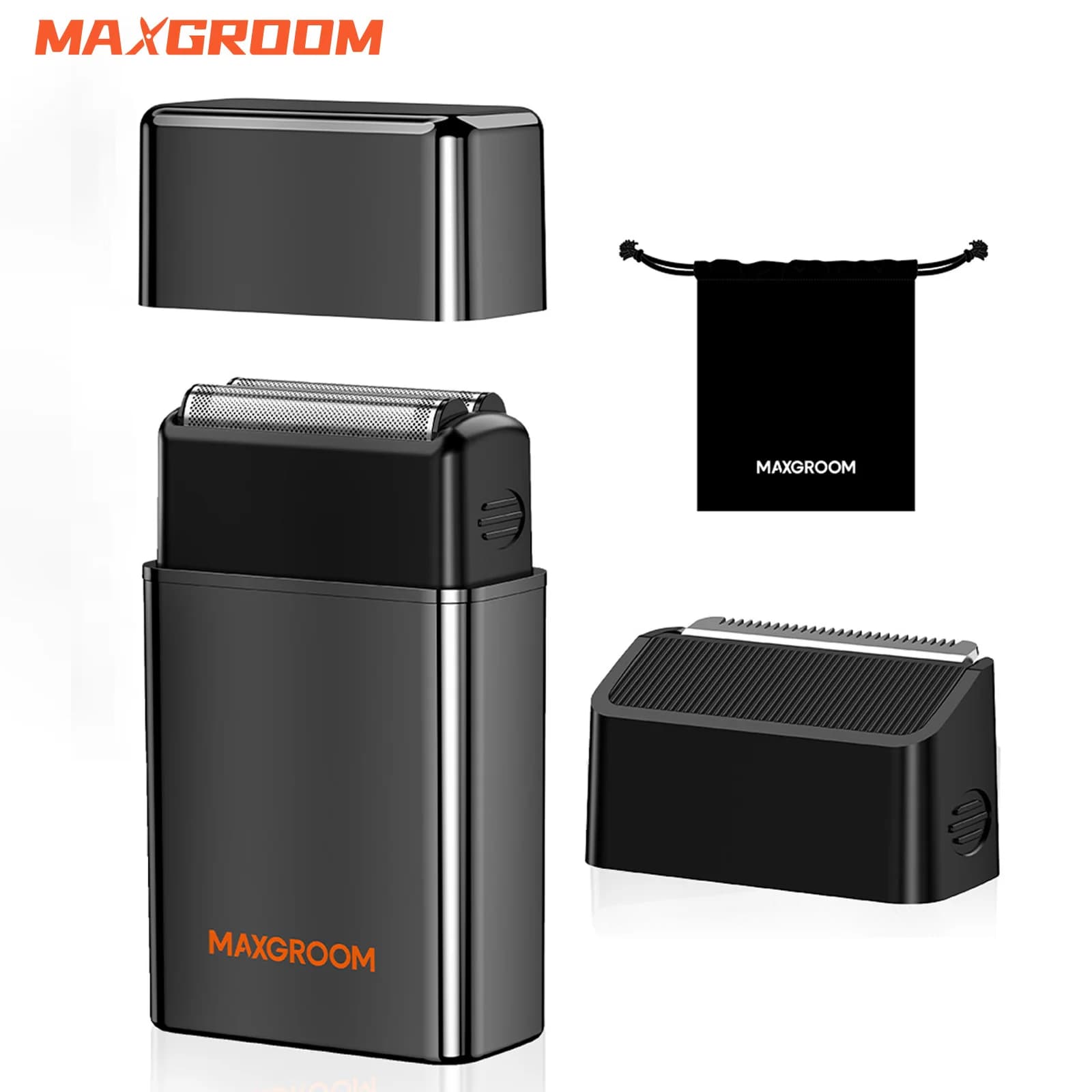 MAXGROOM 2 in 1 Electric Razor for Men Lamina Razor Barba Rechargeable Electric Razor Trimmer Remove face hair