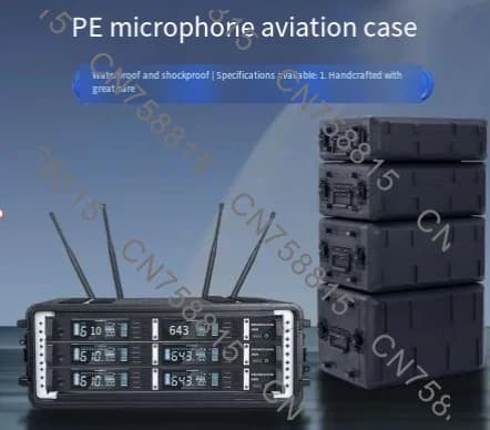New polyethylene plastic U-box, digital power amplifier, receiver, wireless microphone, microphone storage, portable air case