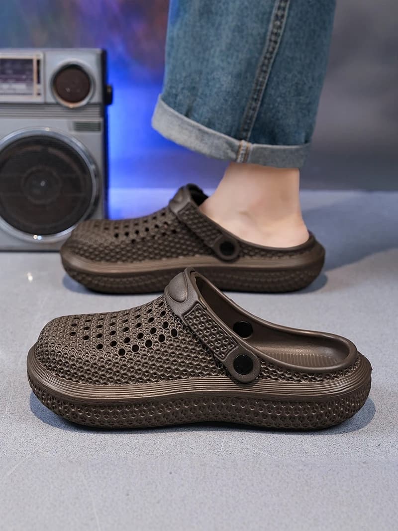 Men's Summer Outdoor Wear 3D Printing Toe Cover Sandals 2026 New Sport Anti-slip Wear-resistant Beach Slippers Breathable Thi...