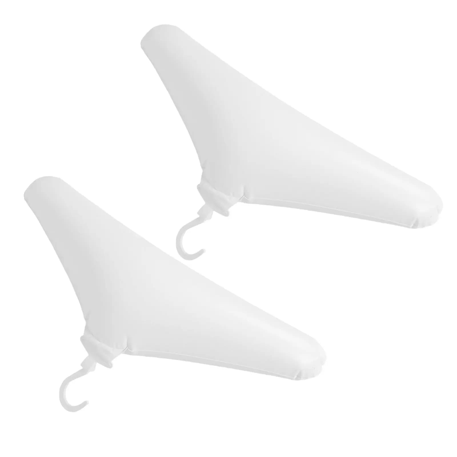 2Pcs Portable Foldable Travel Inflatable Clothes Hangers Up Nonslip Hook Space-Saving Clothes Organizer for Car