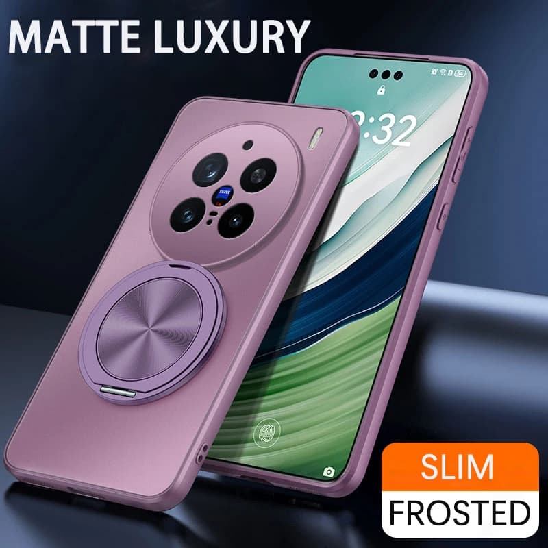 Magnetic Ring Stand Holder Case for VIVO X300 X300S X200 X200S X100 X100S Pro Mini Ultra Matte Bumper Camera Protective Cover