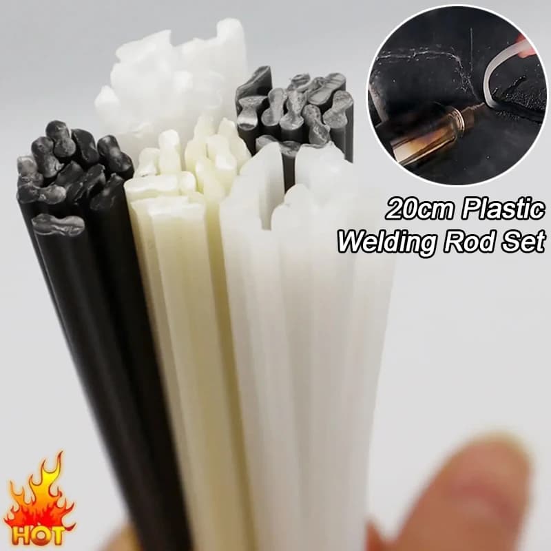 Set di aste per saldatura in plastica da 20 cm ABS/PP/PVC/PE bacchette per saldatura per 5X2mm riparazione paraurti auto accessori per saldatura kit saldatore pistola ad aria calda