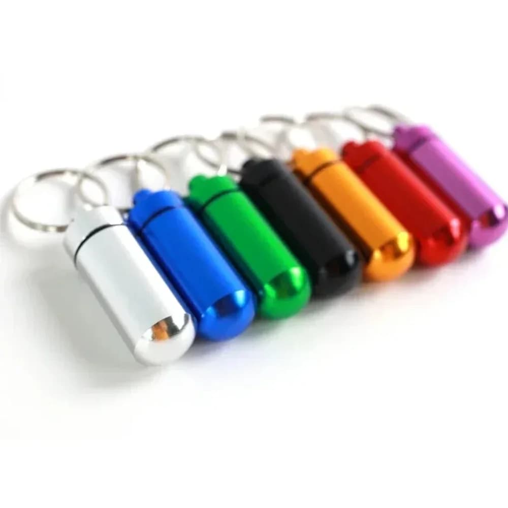 Nuovo Contenitore Portatile Mini Impermeabile in Alluminio per Pillole, Organizzatore per Compresse, Medicinali, Vitamine, Oli di Pesce