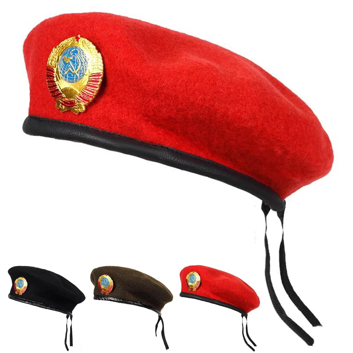 Berretto Unisex con Emblema Nazionale della URSS, Cappello da Pittore per Uomo e Donna, Berretti Caldi Autunno-Inverno