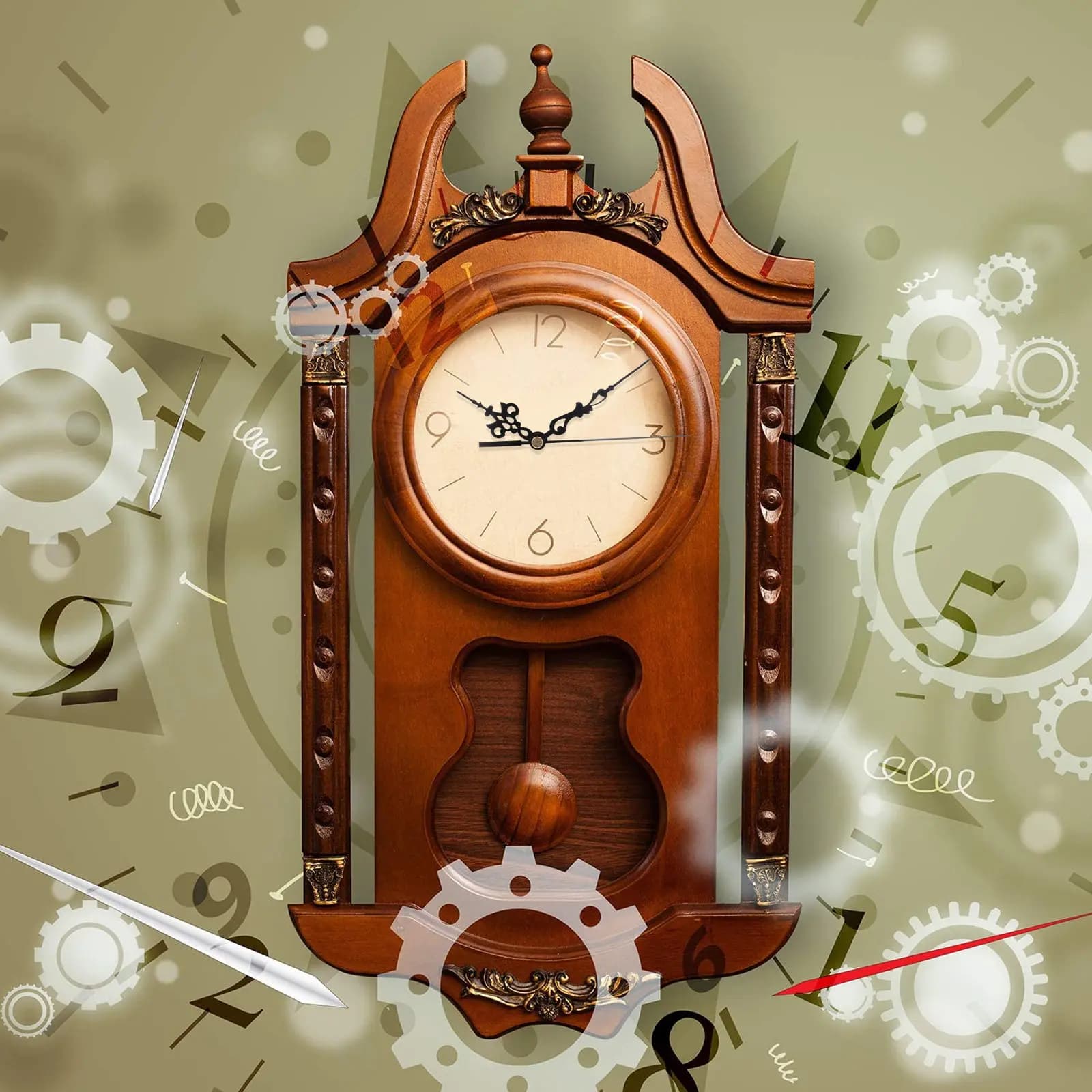 Set of 4 Silent Mechanisms for Quartz Watches, Wall Clock Parts
