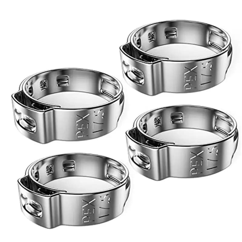 A77I 100Pack 1/2 Inch Pex Cinch Rings,304 Stainless Steel PEX Crimp Rings,Pex Fitting Pinch Ring For PEX Tubing Pipe Fitting