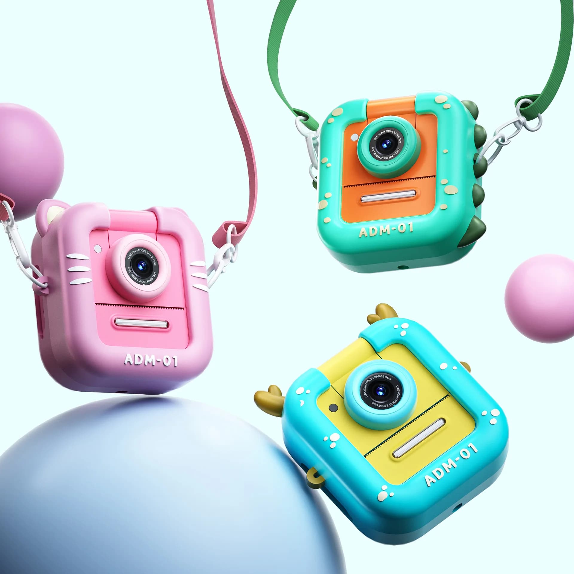 Fotocamera digitale portatile mini per bambini, fotocamera istantanea di livello base per scatti e riprese immediati