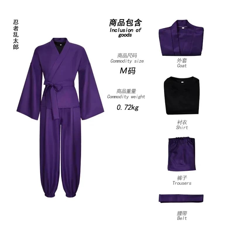 A;3\v,7'd/Anime Nintama Rantaro Ninja Cosplay 5 Colors Carnival Japanese Kimono Halloween Party Costume for Girlw;3'fx;4'v\6,b/