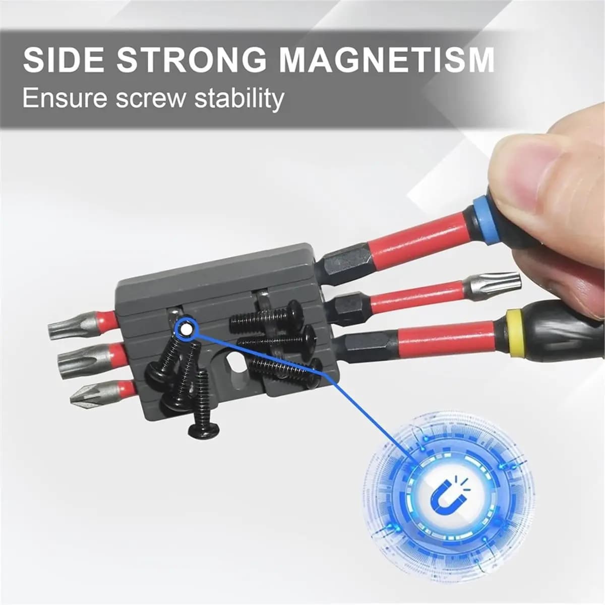 2026 New 2PCS Magnetic Bit Holder (6 Magnetic Holes)-Universal Fit to Belt Clip Mount, Drill Bit Holder